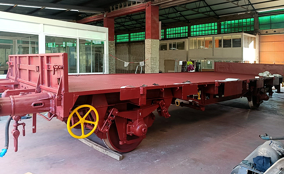 REPARACIÓN GENERAL DEL VAGÓN PLATAFORMA SRC M-4, DE DOS EJES, PARA TRAVIESAS
